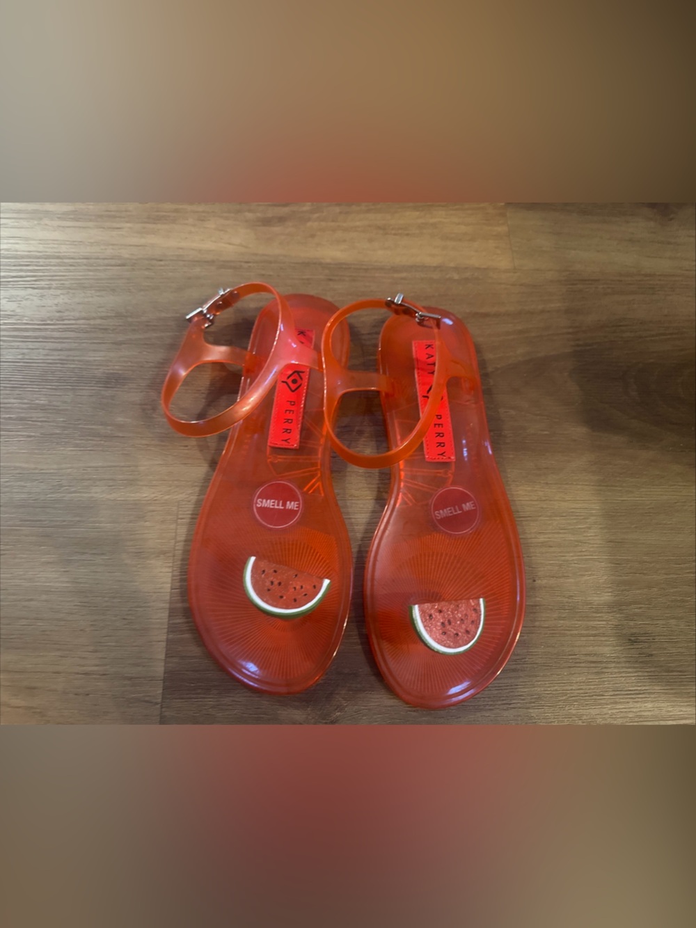 Katy Perry Novelty Jelly Watermelon Red Sandals size 8 - Picture 5 of 8